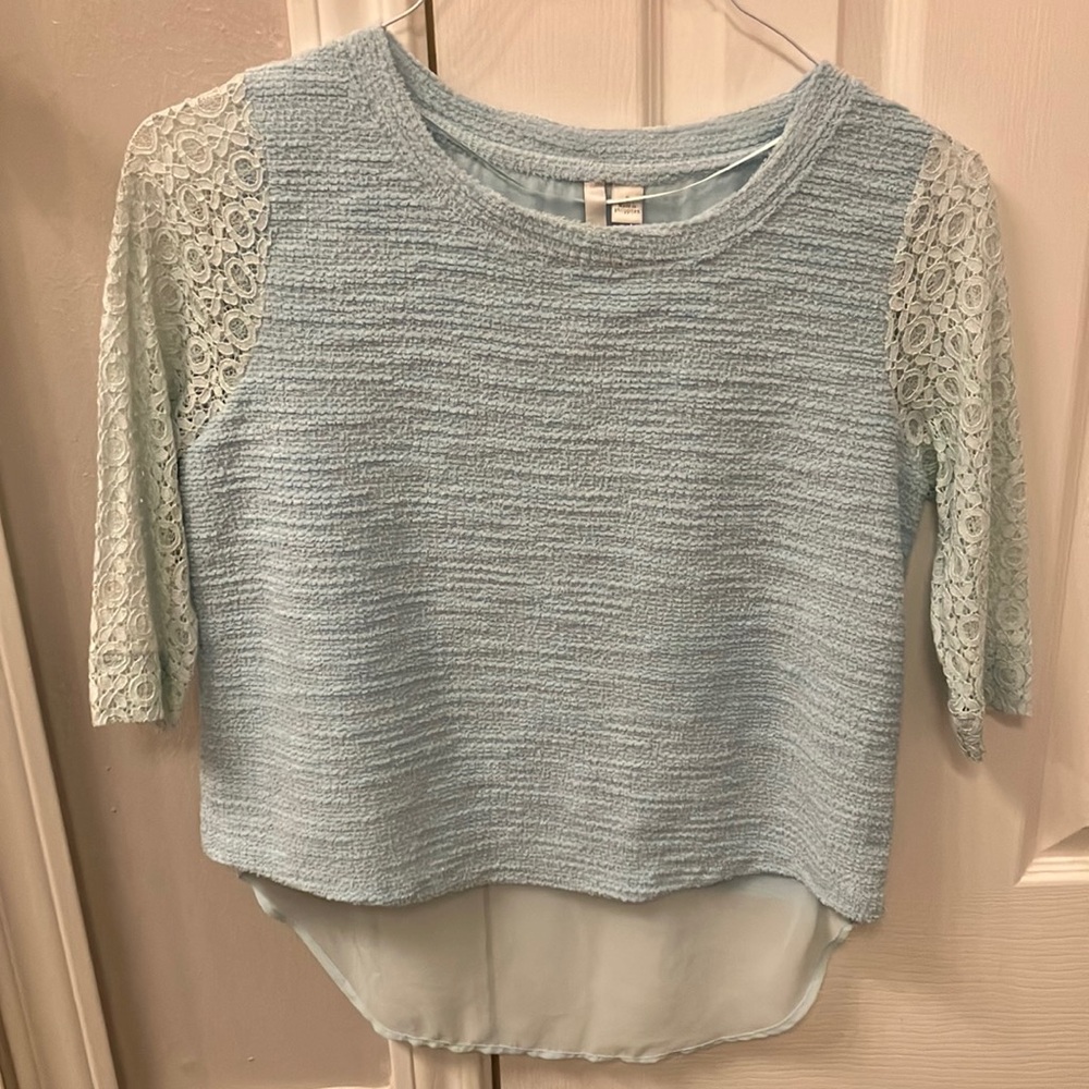 Baby blue light weight blouse